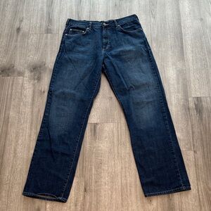 Calvin Klein Jeans Men's Dark Blue Relaxed Straight Fit 36X34
